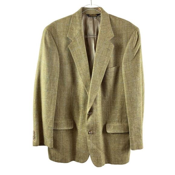 Vintage Brooks Brothers Plaid Wool Single Button Blazer Sports Coat Jacket 42 LG - Picture 1 of 11